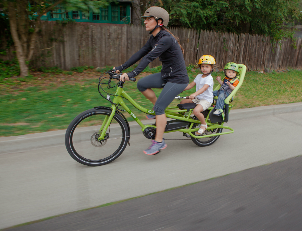 cargo bike with child seat