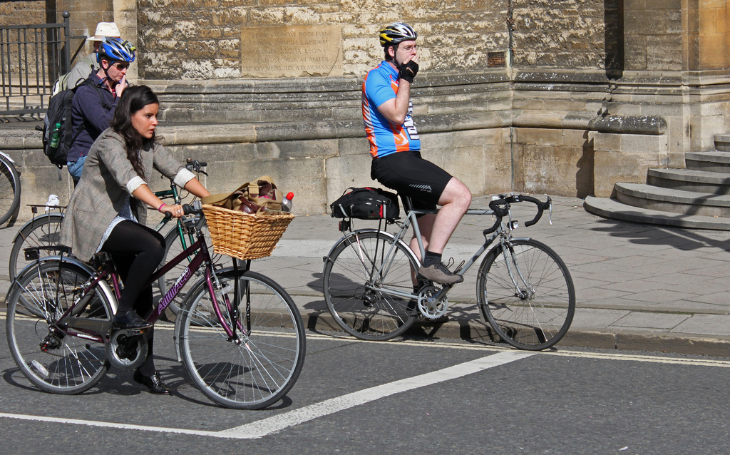 biking without a helmet