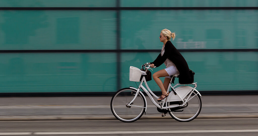 women and bike