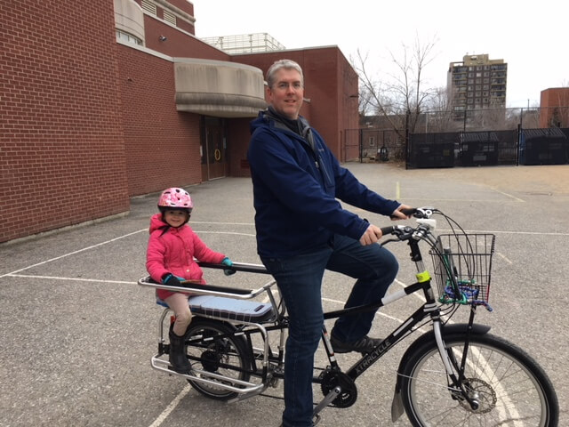 cargo bike with child seat