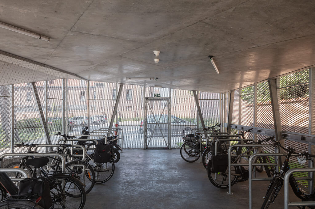 bike parking pavilion interior