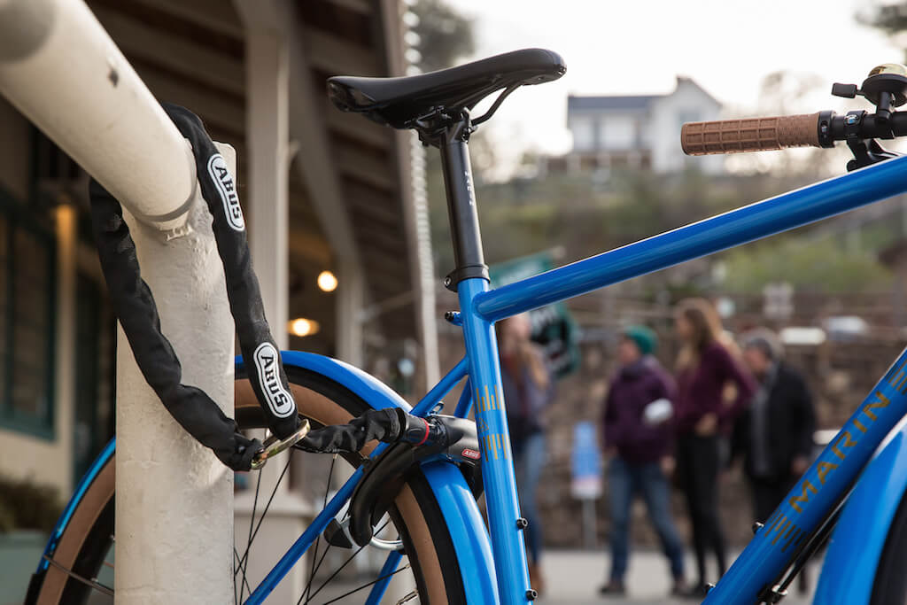 Bike store frame lock