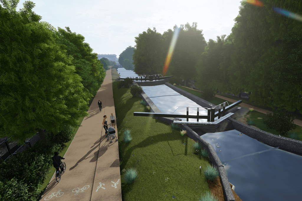 Dublin getting new cycle track on the banks of a beautiful canal