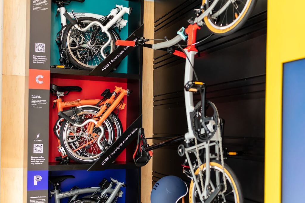 Brompton just opened a perfect little micro-bike shop in Brooklyn