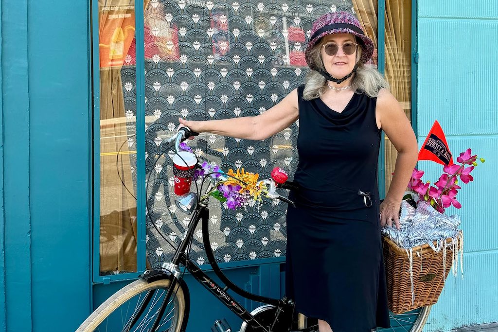 The Bike Date Dress is great for spring and summer bicycle gear by Bikie Girl Bloomers