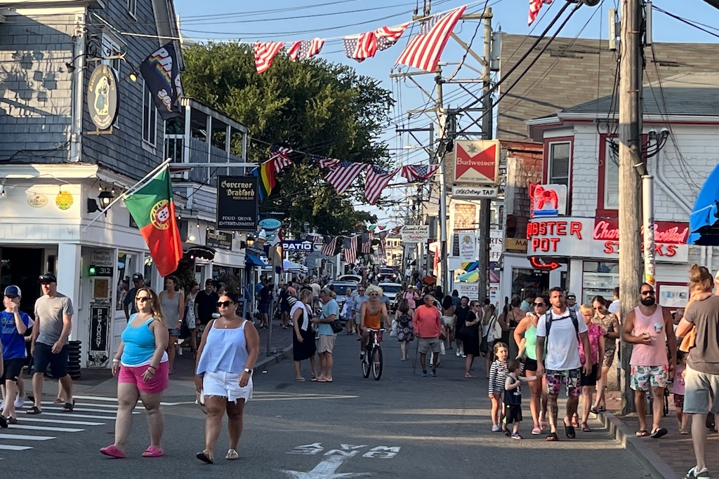 Crowds in downtown Provincetown otherwise known as P-Town