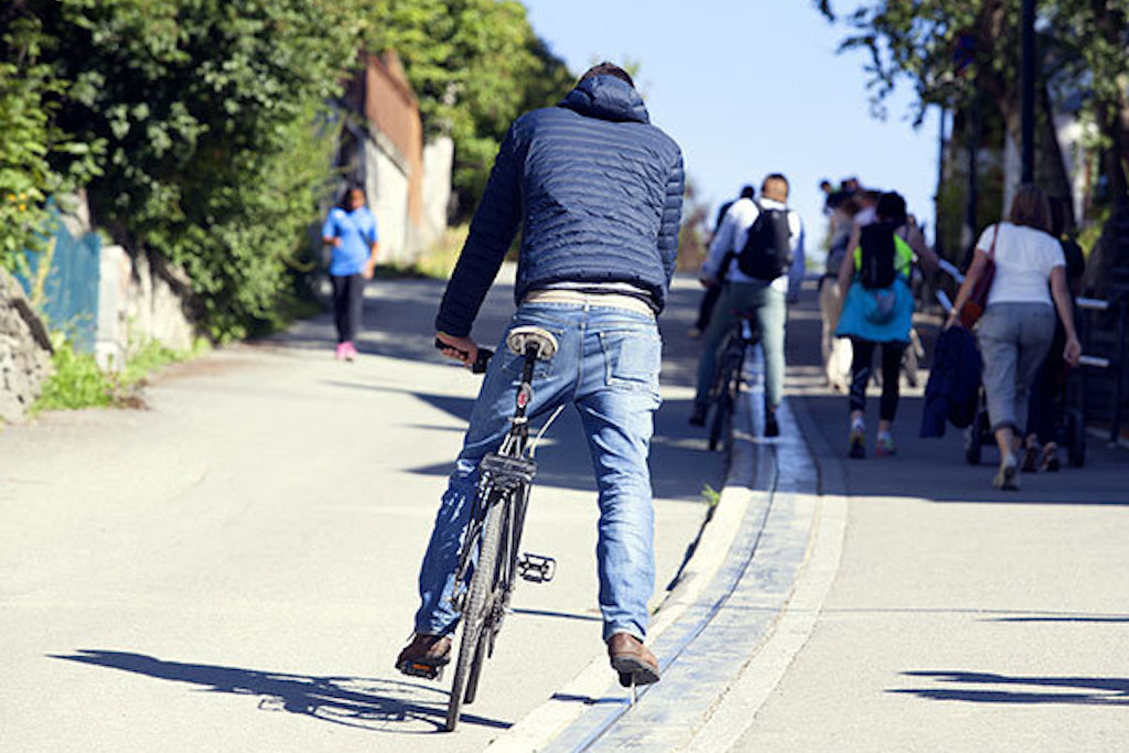 cyclocable trampe bicycle lift