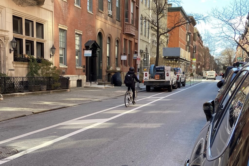 Blocked bike lane in Philadelphia