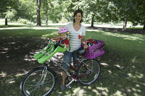 bike riding with a baby